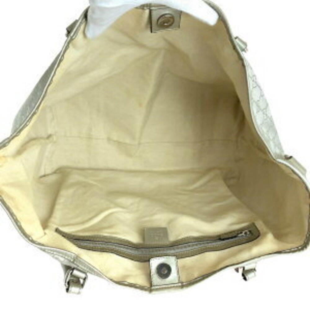 Gucci Silver Shoulder Bag GG Tote Imprime - Picture 8 of 10